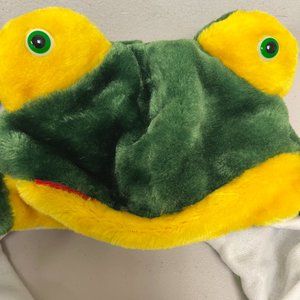 Animal hats fleece kids boy girl wolf bear frog  green gray brown